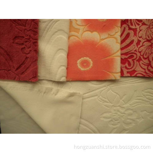 Embossed Printing Soft Velour (HZS--00365)